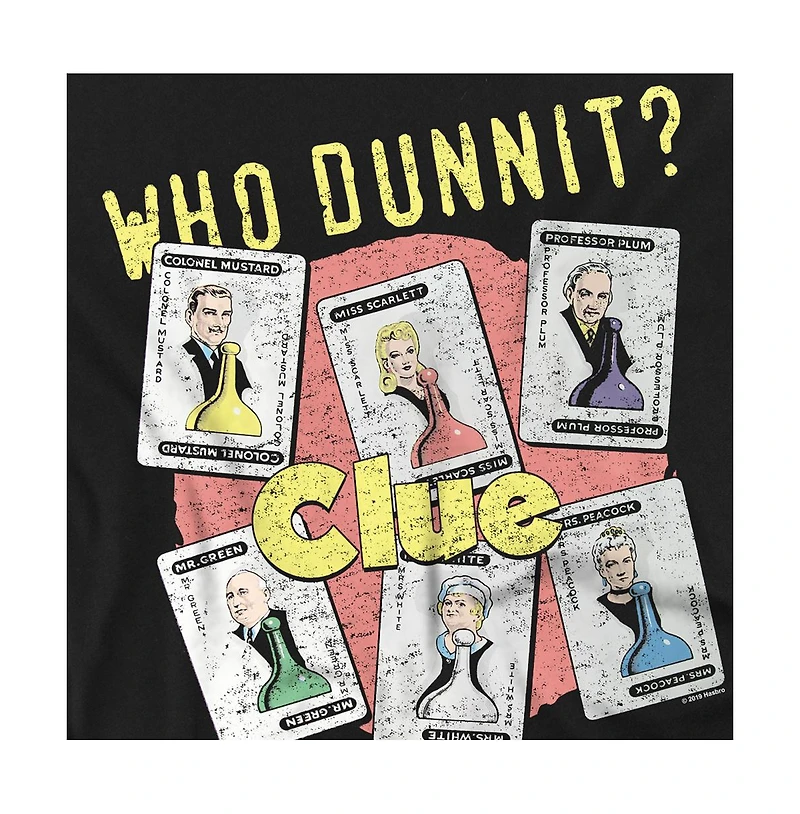 Logovision Men's Clue to Who Dunnit T Shirt