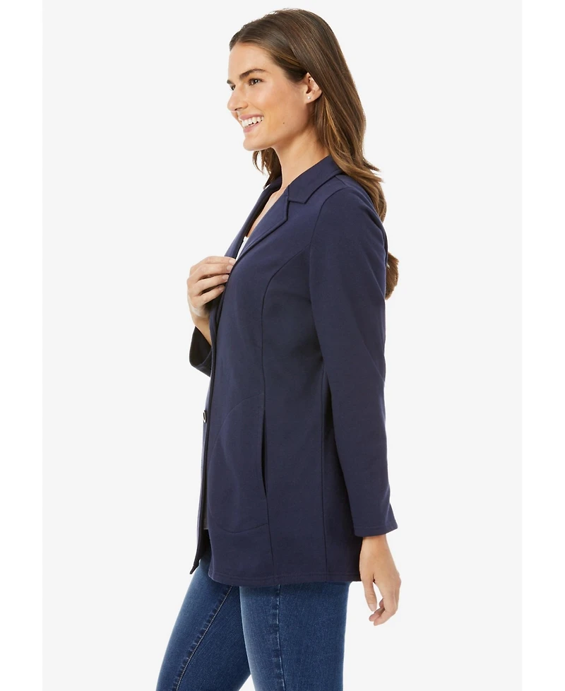 Woman Within Women's Knit Blazer