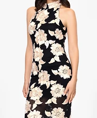 Betsy & Adam Women's Floral Soutache Embroidered Dress