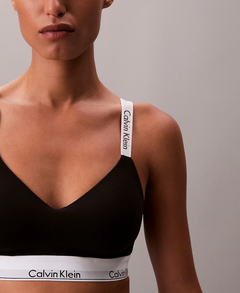 Calvin Klein Women's Icon Cotton Lightly Lined Full Coverage Bralette QF8504