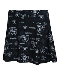 Concepts Sport Women's Black Las Vegas Raiders Mosaic Allover Print Skort