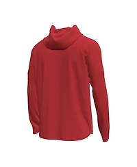 Under Armour Men's Red Wisconsin Badgers Tech Stretch Long-Sleeve Hooded T-Shirt