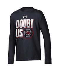 Under Armour Big Boys and Girls Black South Carolina Gamecocks March Madness Unity Long Sleeve T-Shirt