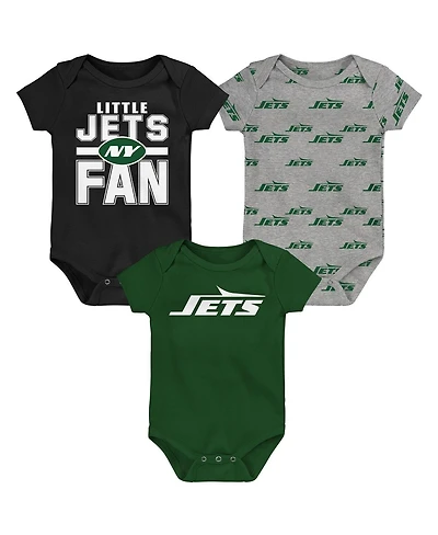 Outerstuff Newborn 3-Piece New York Jets Little Tike Bodysuit Set