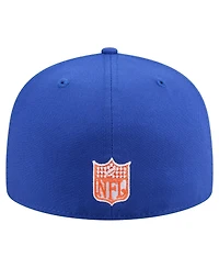 New Era Men's Royal Denver Broncos Throwback Oversized 59FIFTY Fitted Hat
