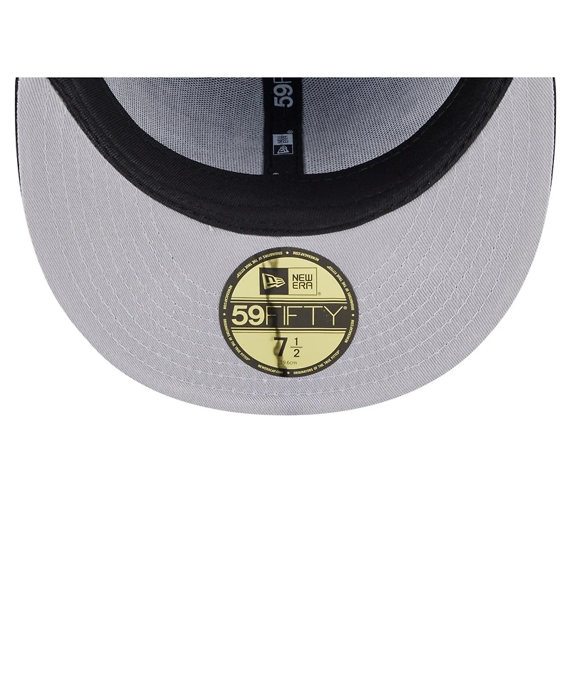 New Era Men's Black Jacksonville Jaguars Throwback Oversized 59FIFTY Fitted Hat