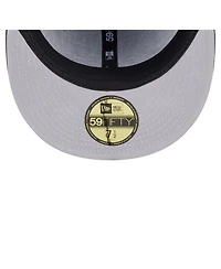New Era Men's Black Jacksonville Jaguars Throwback Oversized 59FIFTY Fitted Hat