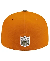 New Era Men's Olive/Brown Philadelphia Eagles Two-Tone Color Pack Split Panel 59FIFTY Fitted Hat