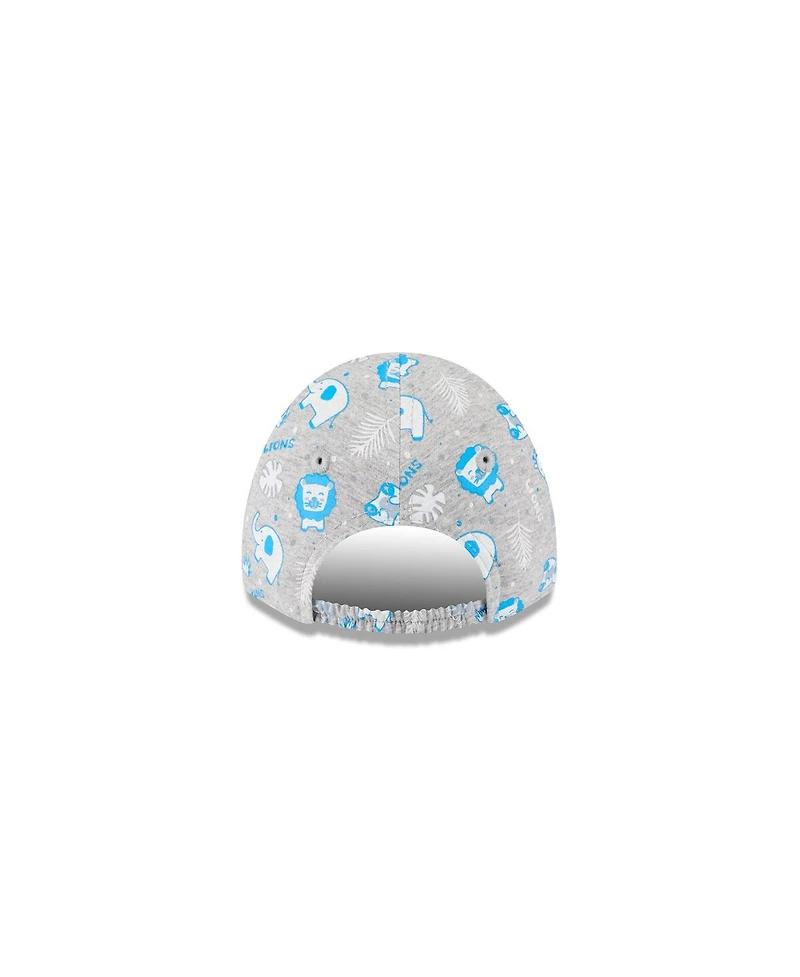 New Era Baby Boys and Girls Gray Detroit Lions Animal 9TWENTY Adjustable Hat