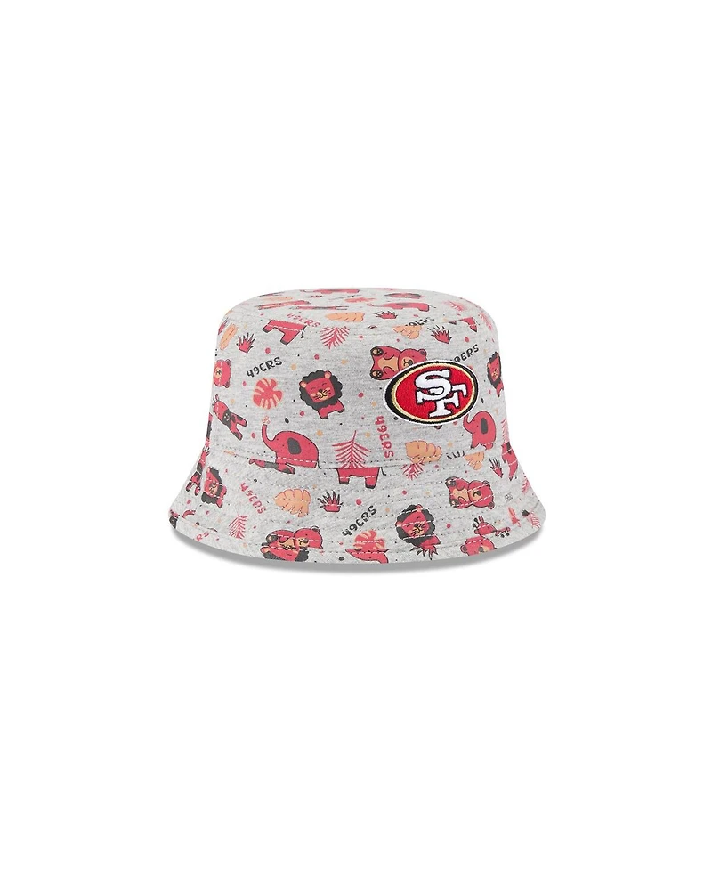 New Era Baby Boys and Girls Gray San Francisco 49ers Animal Bucket Hat