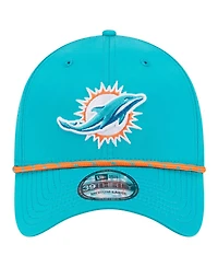 New Era Men's Aqua Miami Dolphins Perforated 39THIRTY Flex Hat