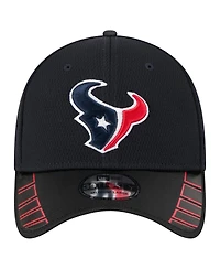 New Era Men's Navy Houston Texans Visor Hit 39THIRTY Flex Hat