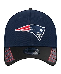 New Era Men's Navy England Patriots Visor Hit 39THIRTY Flex Hat