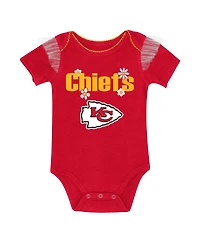 Outerstuff Girls Newborn Red Kansas City Chiefs My Team Rocks Bodysuit and Skirt Set