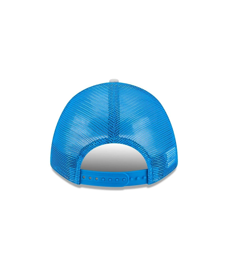 New Era Men's Gray Detroit Lions Linear A-Frame 9FORTY Adjustable Hat