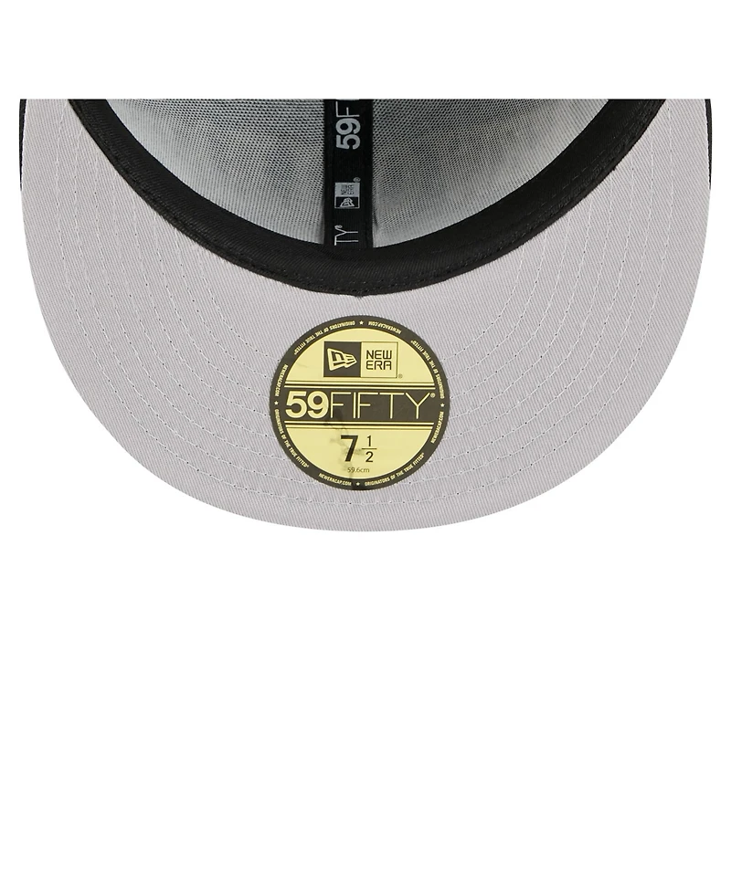 New Era Men's Black Orleans Saints Oversized 59FIFTY Fitted Hat