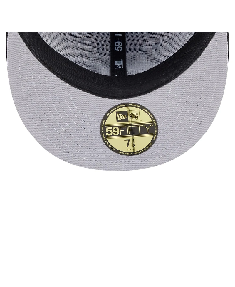 New Era Men's Black Pittsburgh Steelers Oversized 59FIFTY Fitted Hat