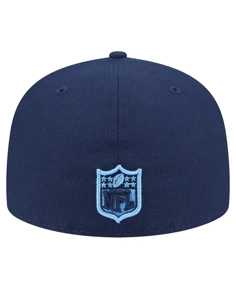 New Era Men's Navy Tennessee Titans Oversized 59FIFTY Fitted Hat