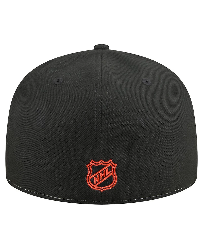 New Era Men's White/Black Philadelphia Flyers Repeat Two-Tone 59FIFTY Fitted Hat