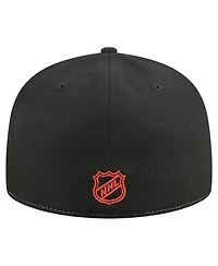New Era Men's White/Black Philadelphia Flyers Repeat Two-Tone 59FIFTY Fitted Hat