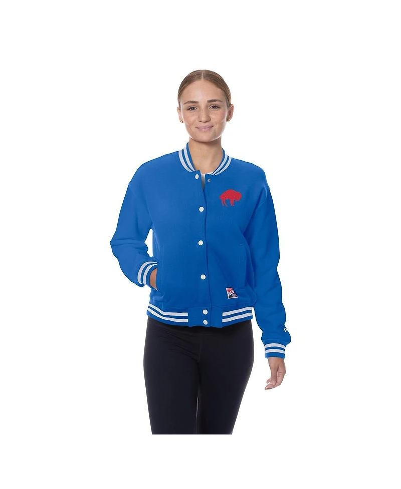 New Era Women's Royal Buffalo Bills Throwback Fleece Full-Snap Jacket