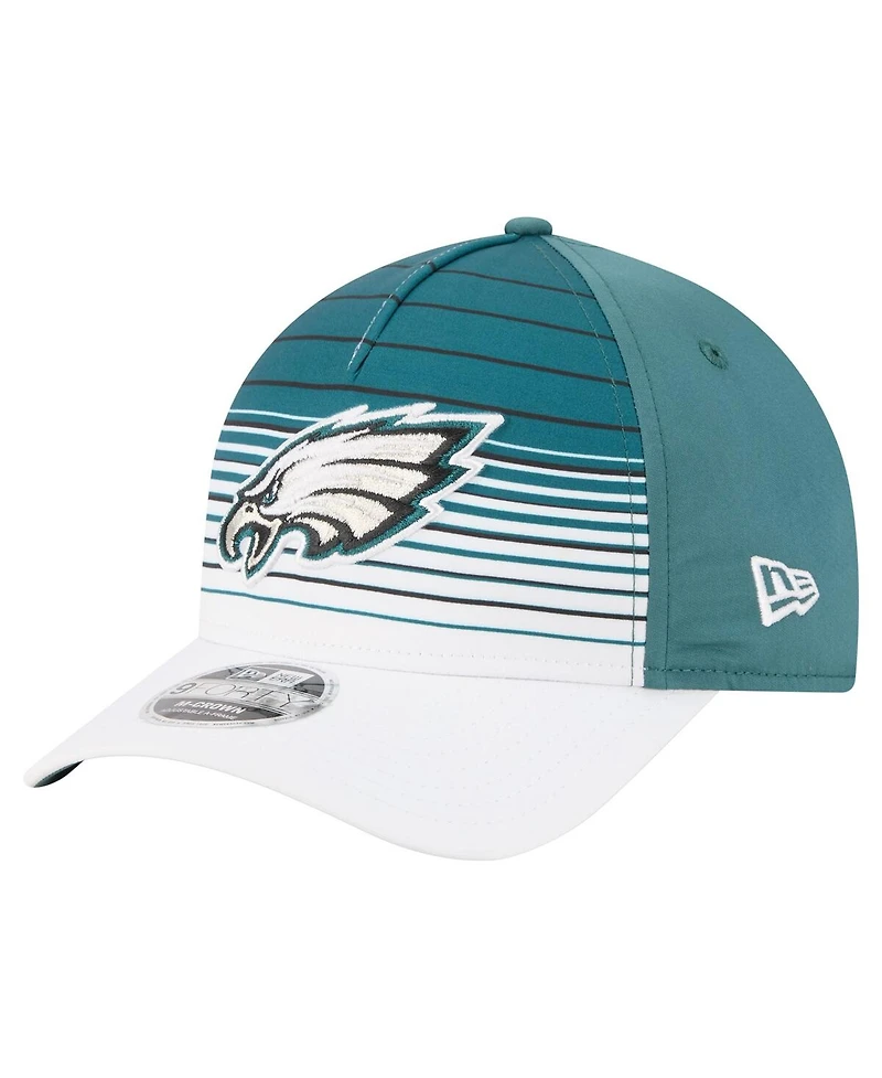 New Era Men's White/Midnight Green Philadelphia Eagles Adventure Gradient 9FORTY M-Crown A-Frame Adjustable Hat