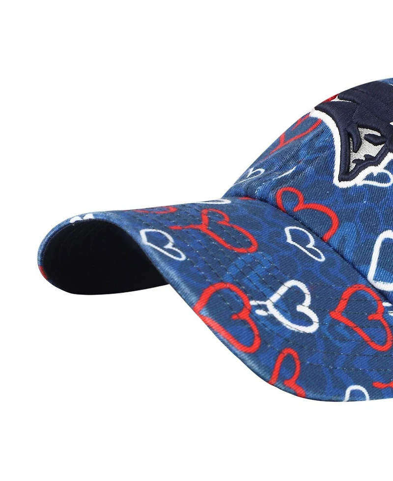 '47 Brand Big Girls Navy New England Patriots Mural Clean Up Adjustable Hat