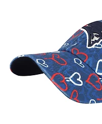 '47 Brand Big Girls Navy New England Patriots Mural Clean Up Adjustable Hat