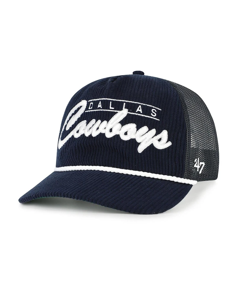 '47 Brand Men's Navy Dallas Cowboys Double Header Relaxed Corduroy Hitch Hat
