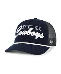 '47 Brand Men's Navy Dallas Cowboys Double Header Relaxed Corduroy Hitch Hat