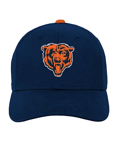 Outerstuff Big Boys and Girls Navy Chicago Bears Team Pre-Curved Adjustable Hat