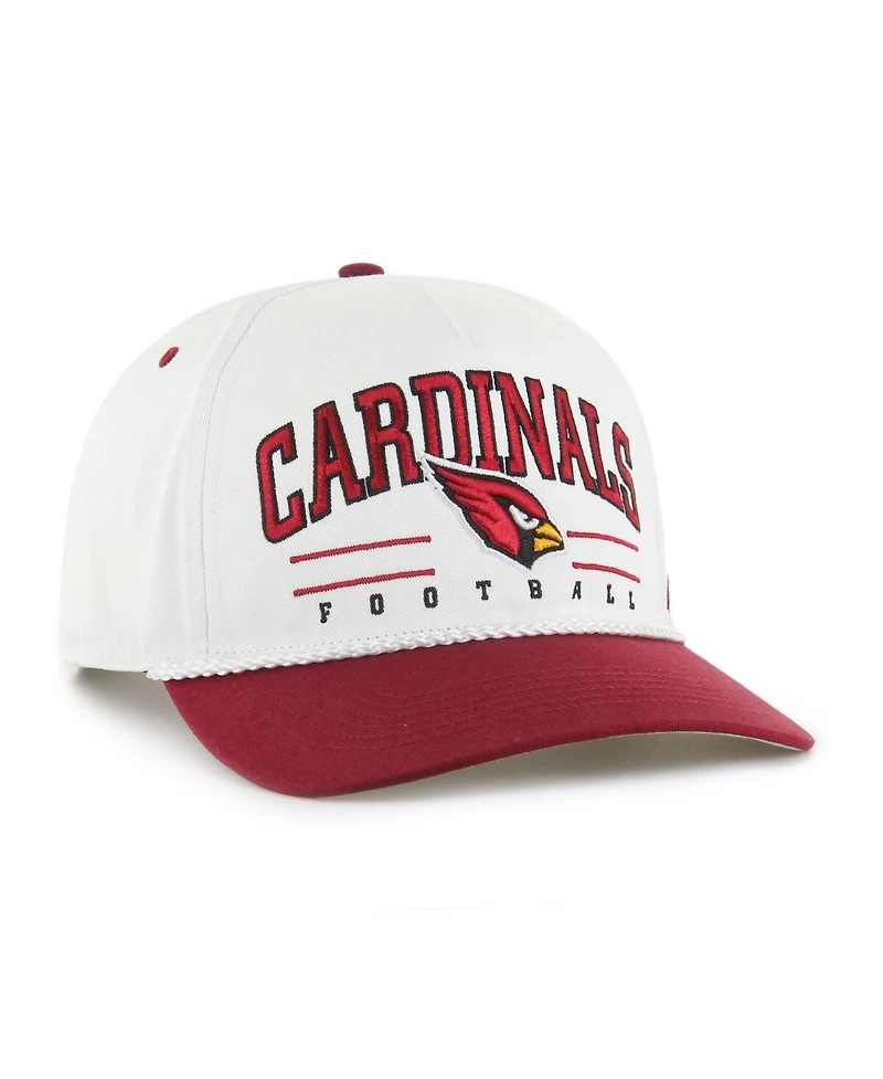 '47 Brand Men's White/Cardinal Arizona Cardinals Roscoe Two-Toned Hitch Adjustable Hat