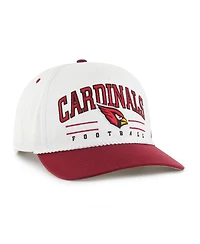 '47 Brand Men's White/Cardinal Arizona Cardinals Roscoe Two-Toned Hitch Adjustable Hat