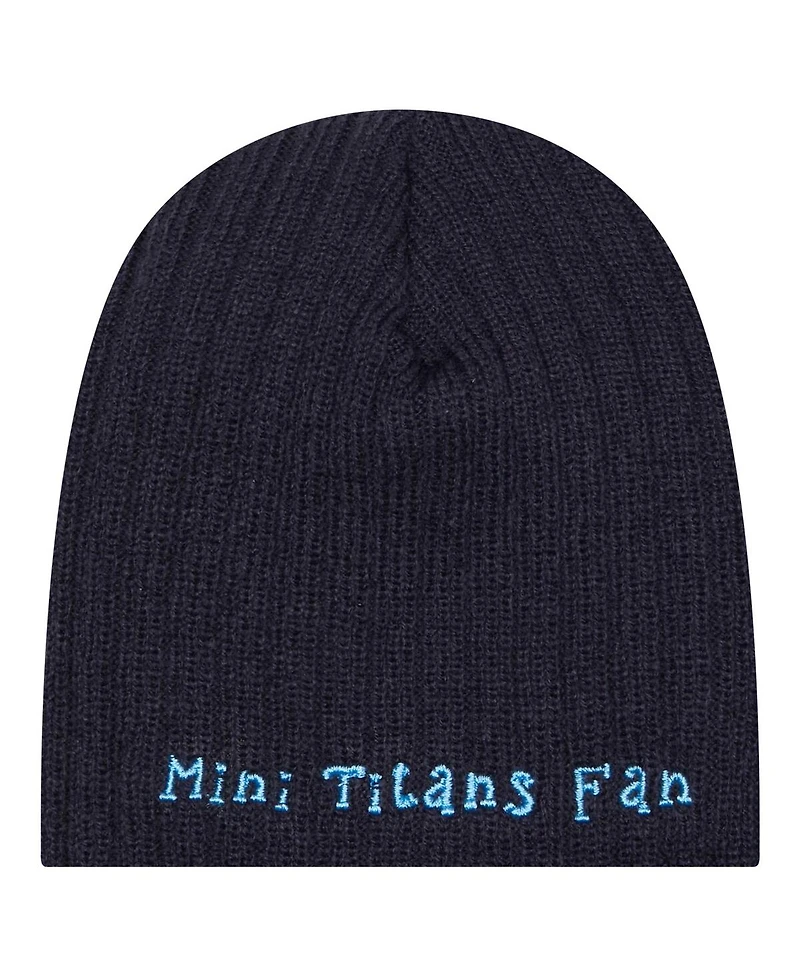 New Era Baby Boys and Girls Navy Tennessee Titans Mini Knit Hat