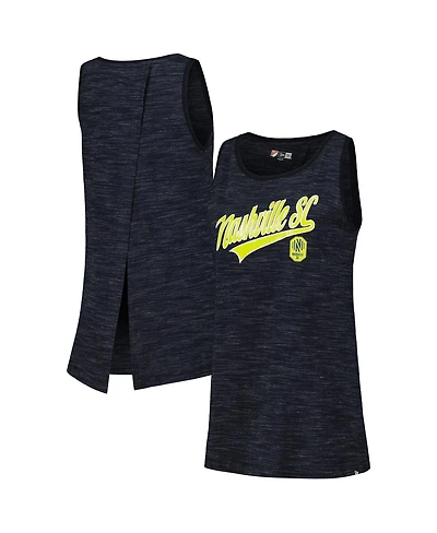 5th Ocean by New Era Women's Navy Nashville Sc Athletic Cross Back Tank Top
