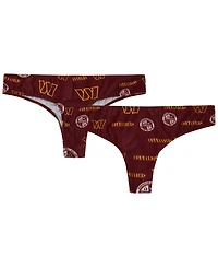 Concepts Sport Women's Burgundy Washington Commanders Mosaic All Over Print Thong