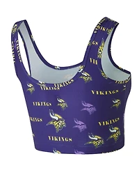 Concepts Sport Women's Purple Minnesota Vikings Mosaic Allover Print Bralette
