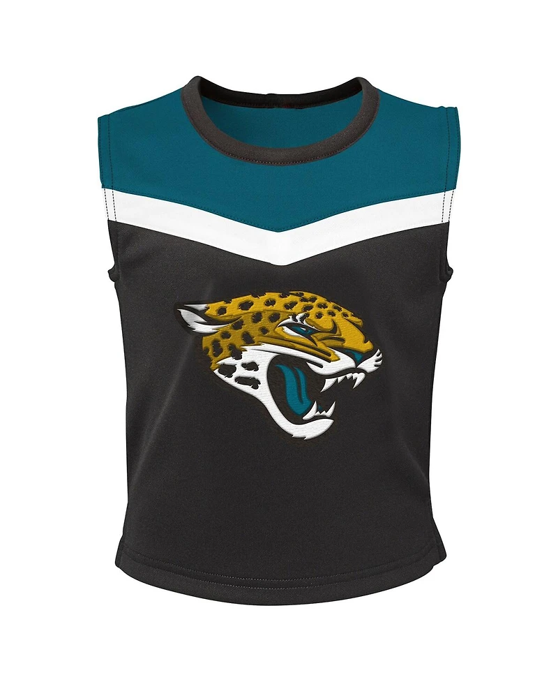 Outerstuff Big Girls 2-Piece Teal Jacksonville Jaguars Spirit Cheerleader Set