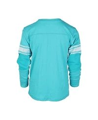 Wes Willy Big Boys and Girls Aqua Miami Dolphins Football Long Sleeve T-Shirt
