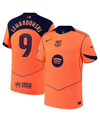 Nike Men's Robert Lewandowski Orange Barcelona 2025/26 Third Authentic Player Jersey