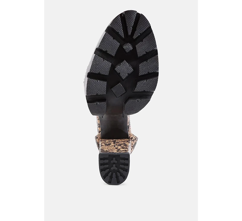 Rattle Chunky High Block Heel Sandals Women