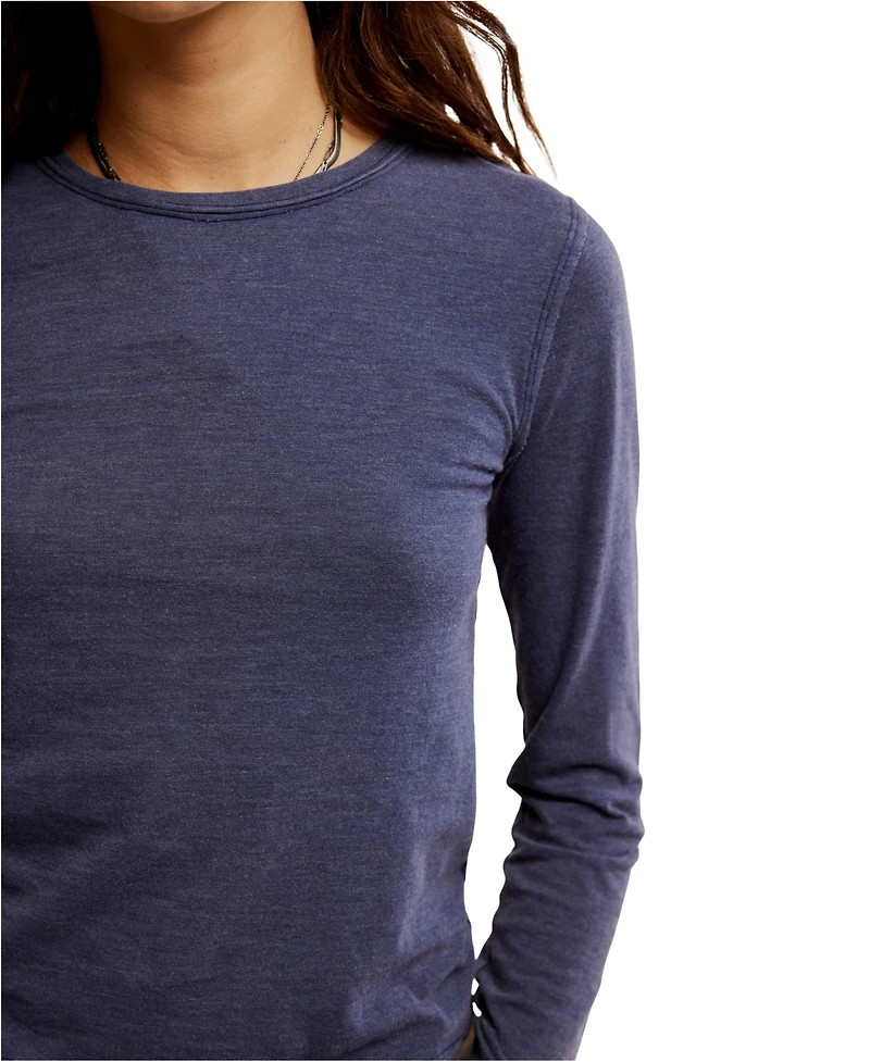Free People Women's Nova Crewneck Long-Sleeve Top