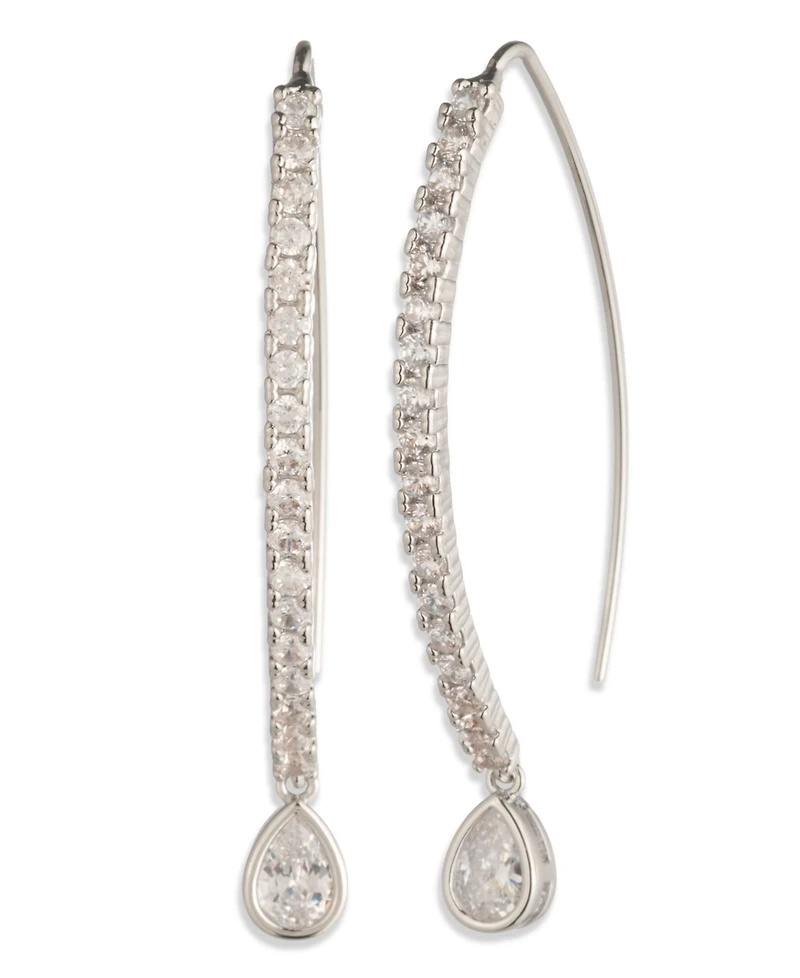 Givenchy Glass Stone Threader Pierced Earrings