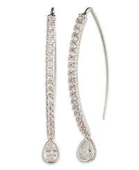 Givenchy Glass Stone Threader Pierced Earrings