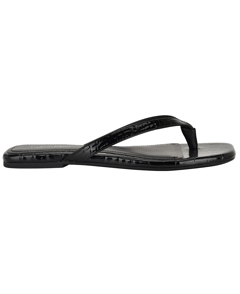 Calvin Klein Women's Stelea Flat Thong Sandals