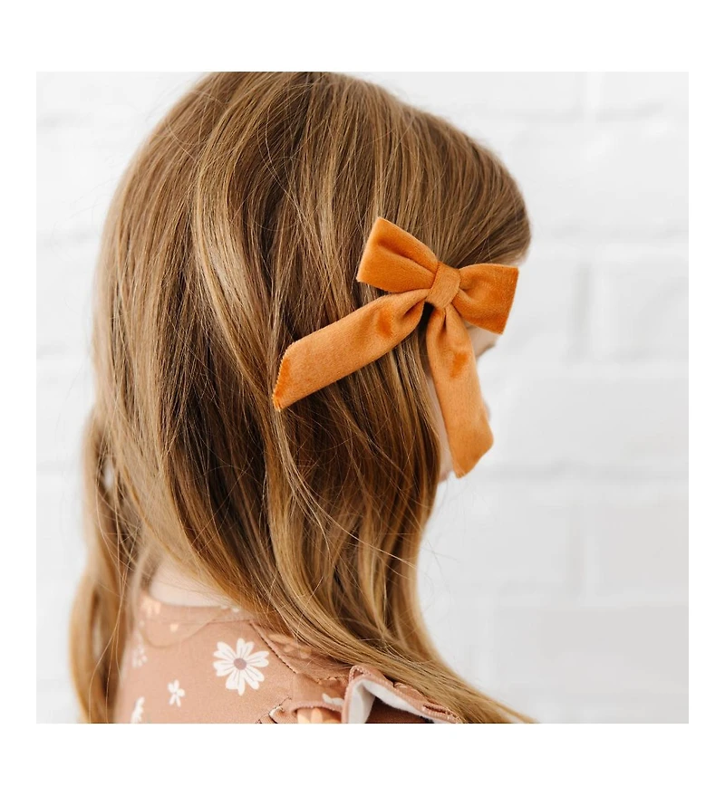 Sweet Wink Child Girl's Spice Velvet Coquette Bow Clip