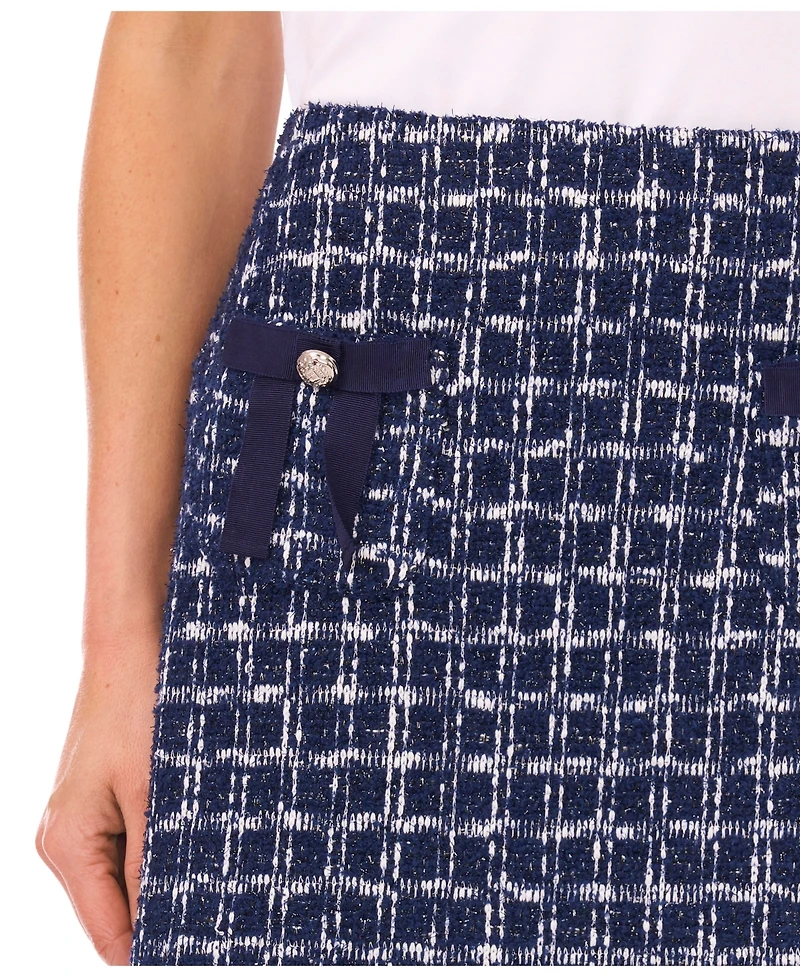 CeCe Women's Patch Pocket Side Zipper Mini Skirt