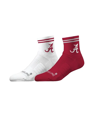 Strideline Men's and Women's Alabama Crimson Tide Premium Knit 2-Pack Half Calf Socks Set