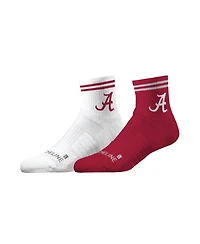 Strideline Men's and Women's Alabama Crimson Tide Premium Knit 2-Pack Half Calf Socks Set