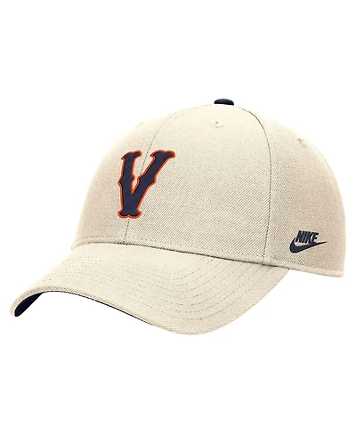 Nike Men's Natural Virginia Cavaliers Vintage Rise Dri-fit Adjustable Hat
